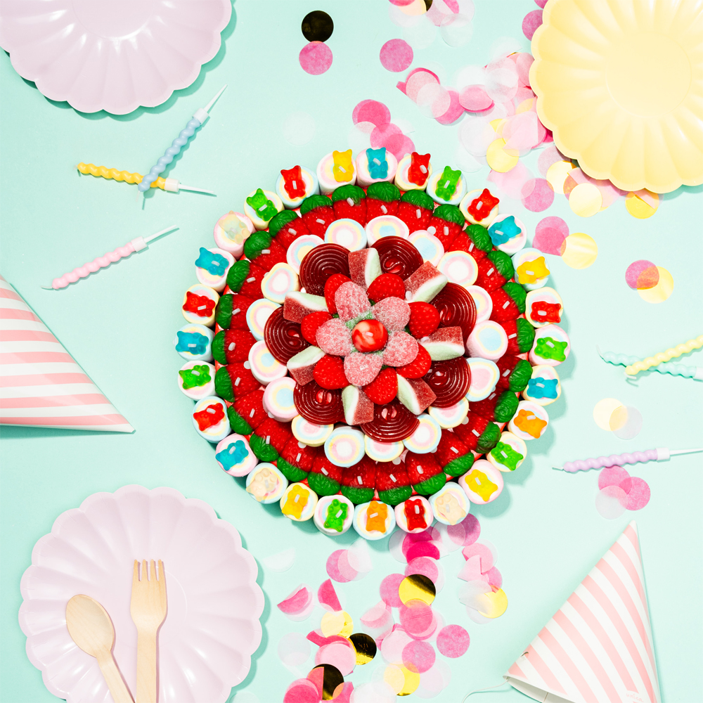 Foto composición Pack Tarta Arcoíris XL