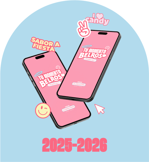 Imagen ilustración móviles app dulces Belros