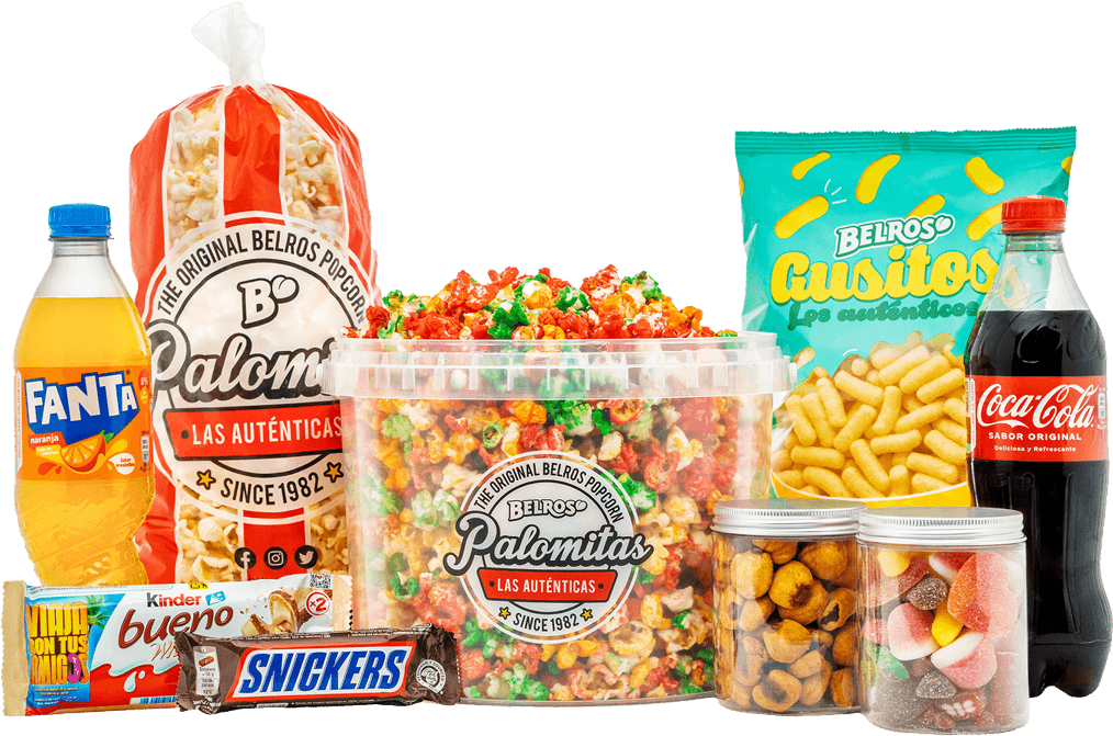 Imagen bodegón combo productos dulces Belros